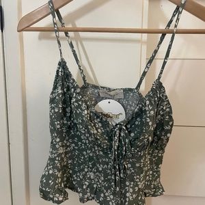 Nectar floral cropped summer top